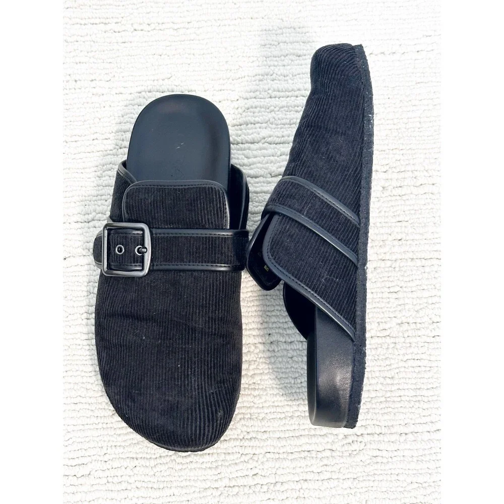 COACH Benjamin Corduroy Clogs Men's 10 Black Travel Comfort Everyday Elevated